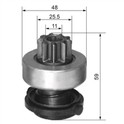 ¿Cuál es el sentido de rotación del Bendix de arranque de 11 dientes?